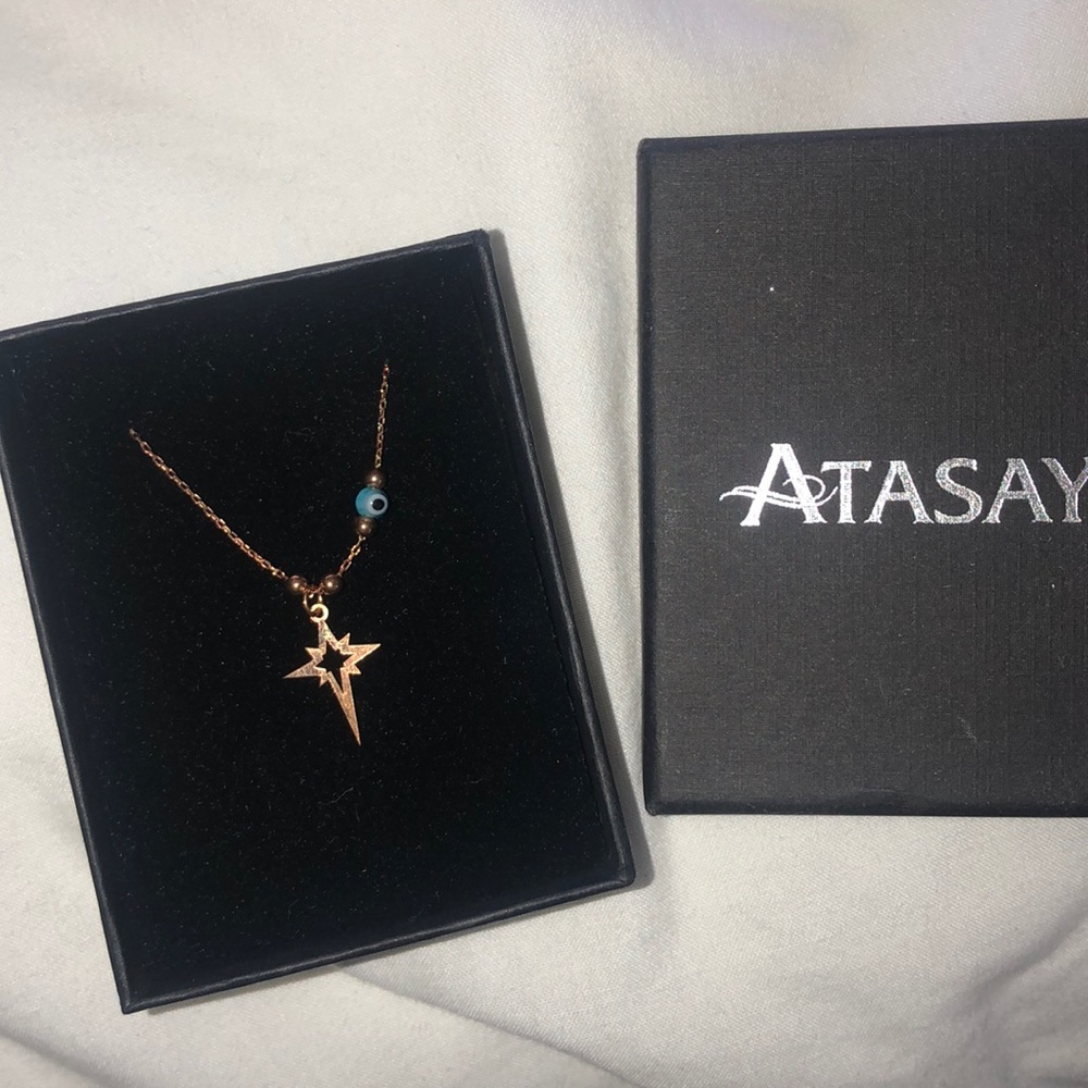 Gold evil eye necklace